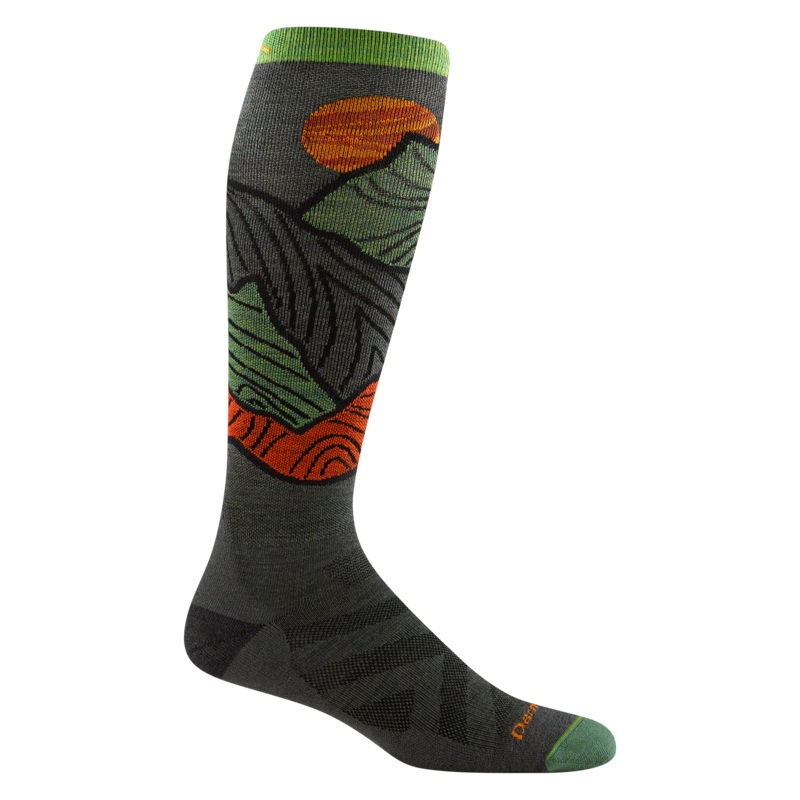 Men’s Titan Over-the-Calf Lightweight with Cushion Ski & Snowboard Sock – Forest