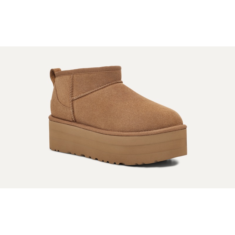 Women’s Classic Ultra Mini Platform Boot – Chestnut