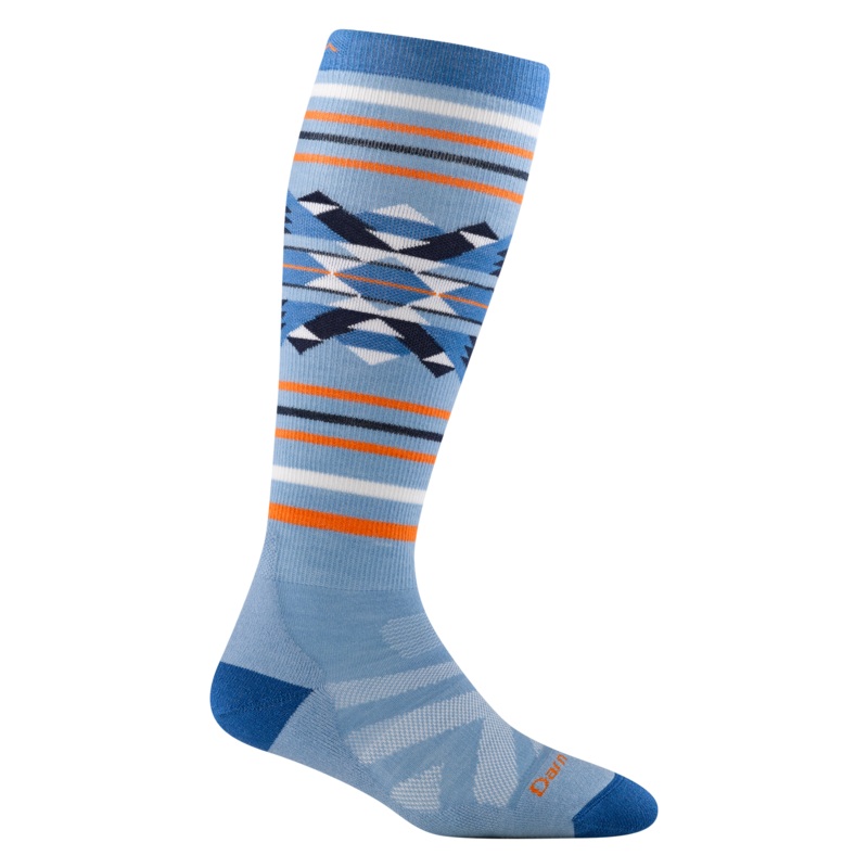 Women’s Snowscape Over-the-Calf Lightweight with Cushion Ski & Snowboard Sock – Bluebird