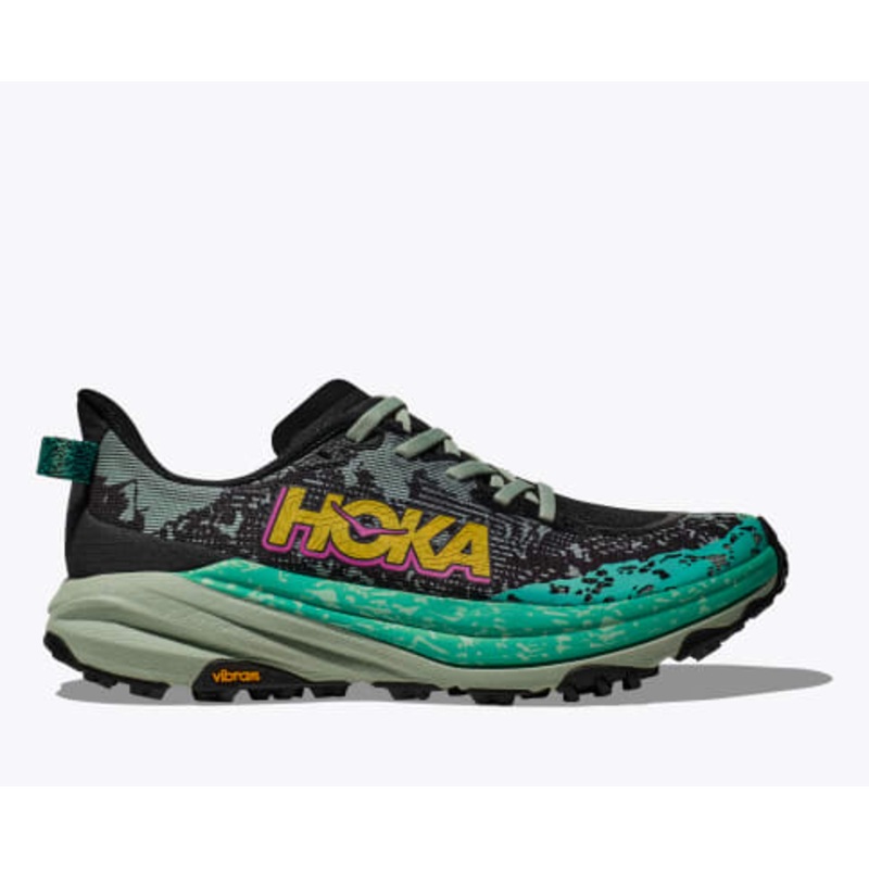 Women’s Speedgoat 6 Shoe – Black/Aloe Vera