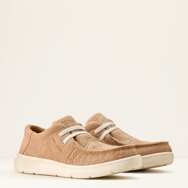 Kids’ Hilo – Tan Floral Emboss