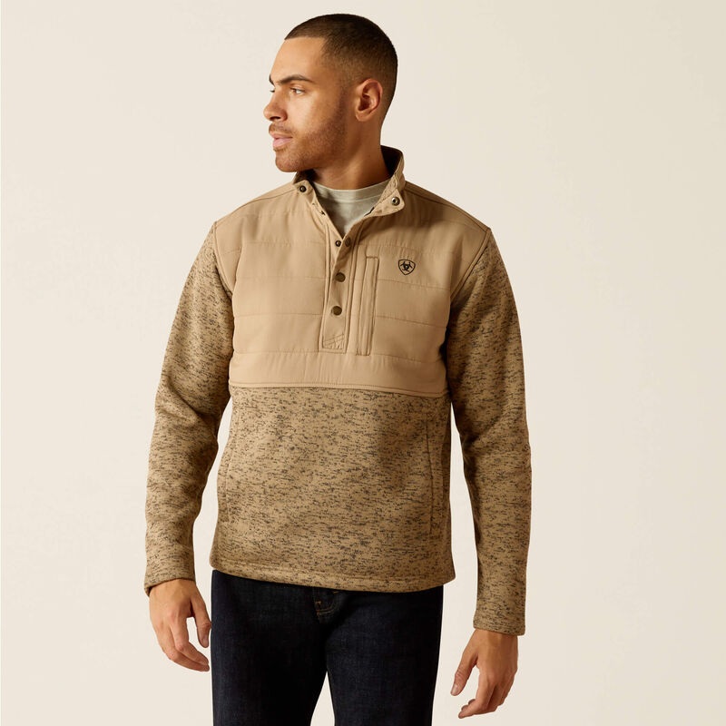 Men’s Caldwell Reinforced Snap Sweater – Chinchilla