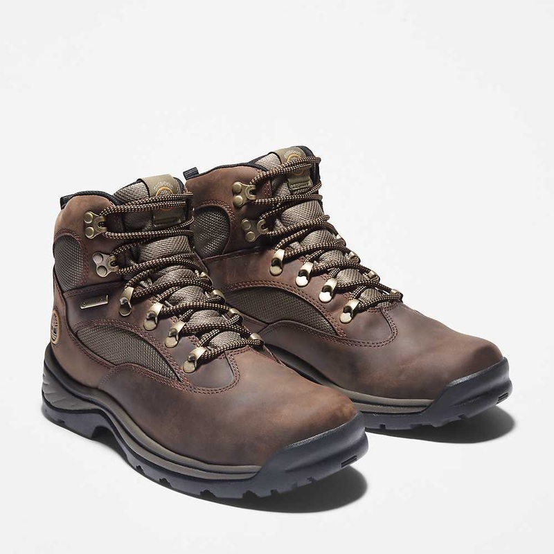 Men’s Chocorua Waterproof Mid Hiking Boot – Medium Brown Full-Grain