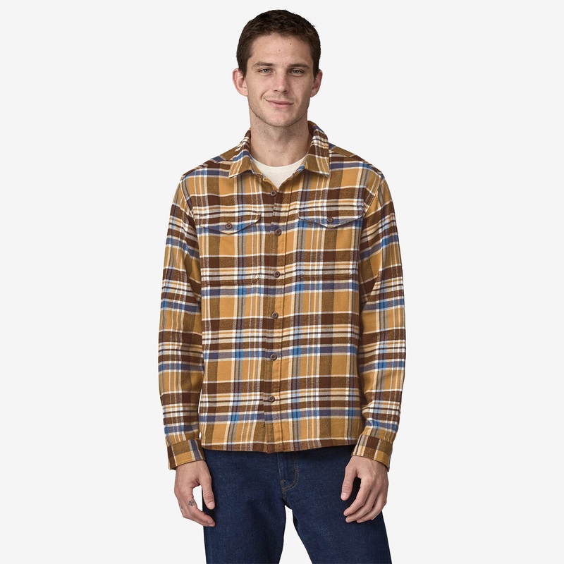 Men’s Fjord Flannel Shirt – Adventurer: Pufferfish Gold