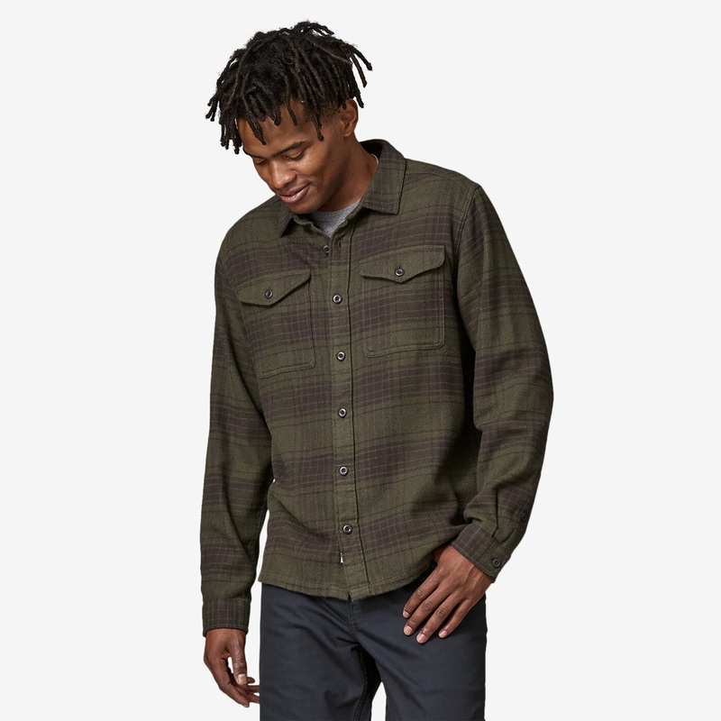 Men’s Fjord Flannel Shirt – Cascade: Basin Green