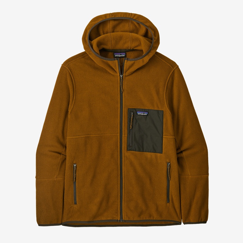 Men’s Microdini Fleece Hoody – Shelter Brown