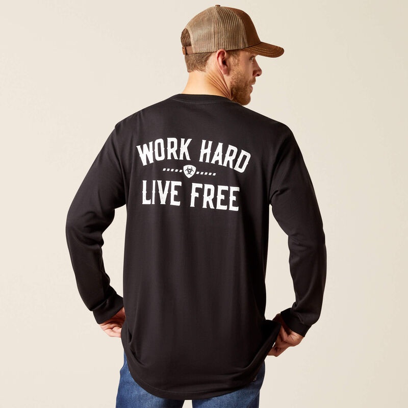 Men’s Rebar Cotton Strong WHLF T-Shirt – Black