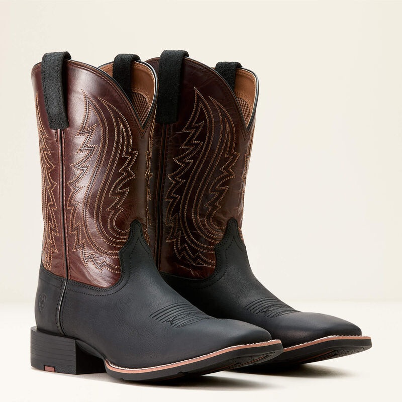 Men’s Sport Big Country Cowboy Boot – Basic Black & Mahogany