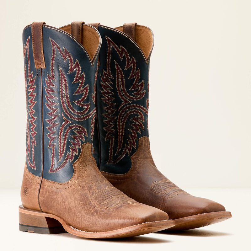 Men’s Tanglewood Cowboy Boot – Bone & Honorable Blue