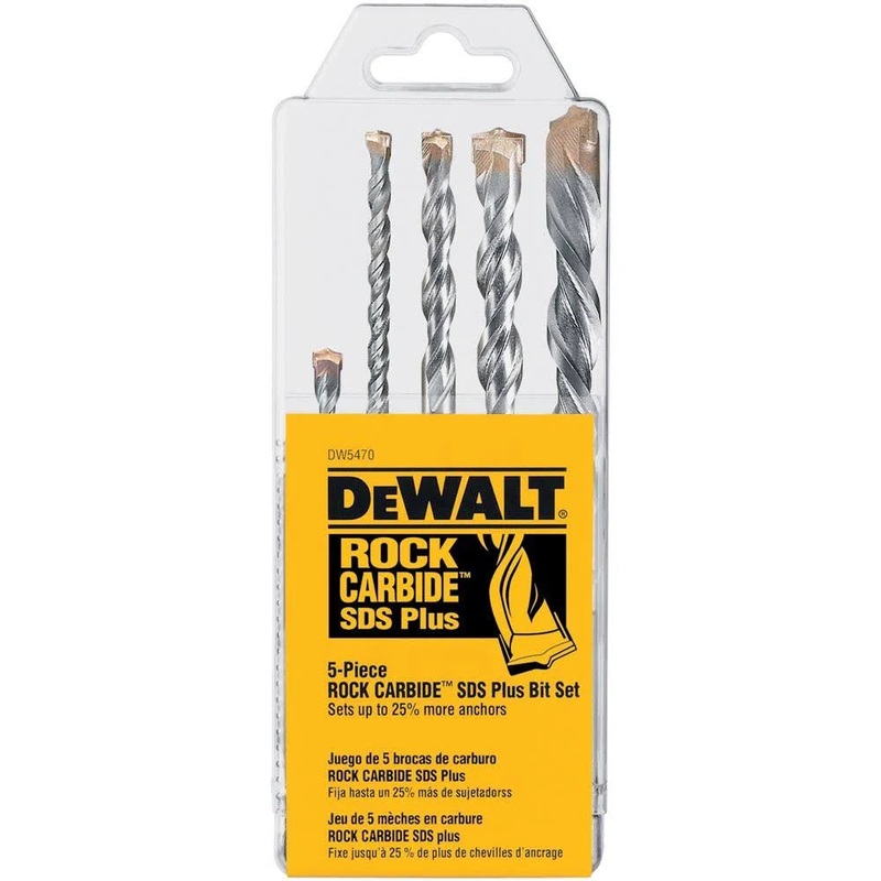 Rock Carbide SDS Plus Hammer Drill Bit Set – 5 PIECE