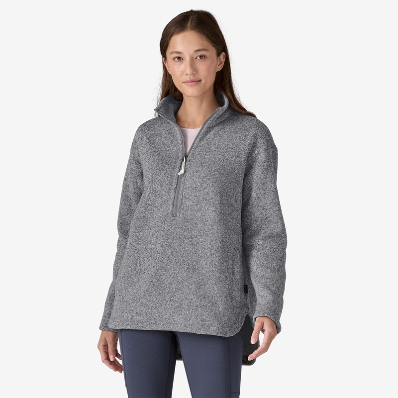 Women’s Better Sweater Oversized Fleece Pullover – Birch White