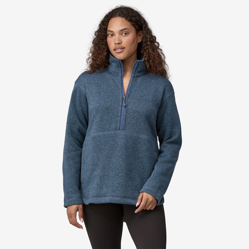 Women’s Better Sweater Oversized Fleece Pullover – Utility Blue