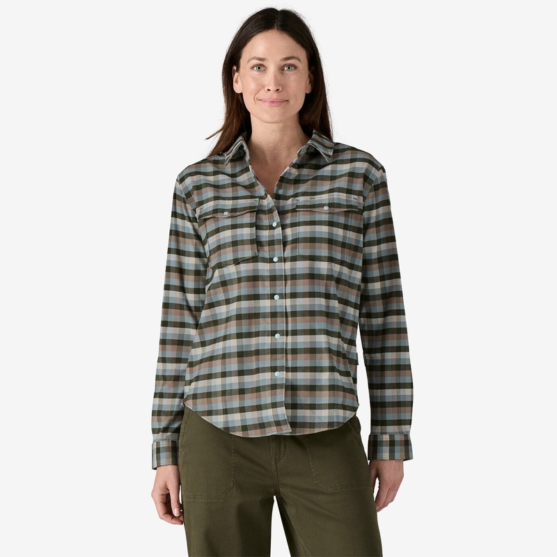 Women’s Canyonite Flannel Shirt – Camp Out: Pine Needle Green