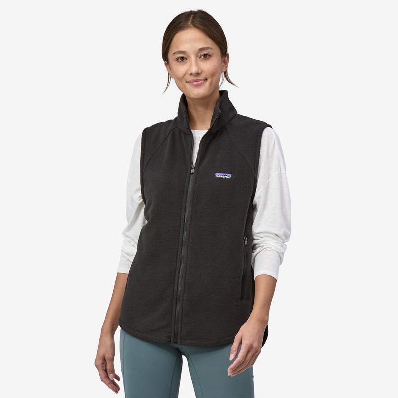 Women’s Classic Microdini Fleece Vest – Black