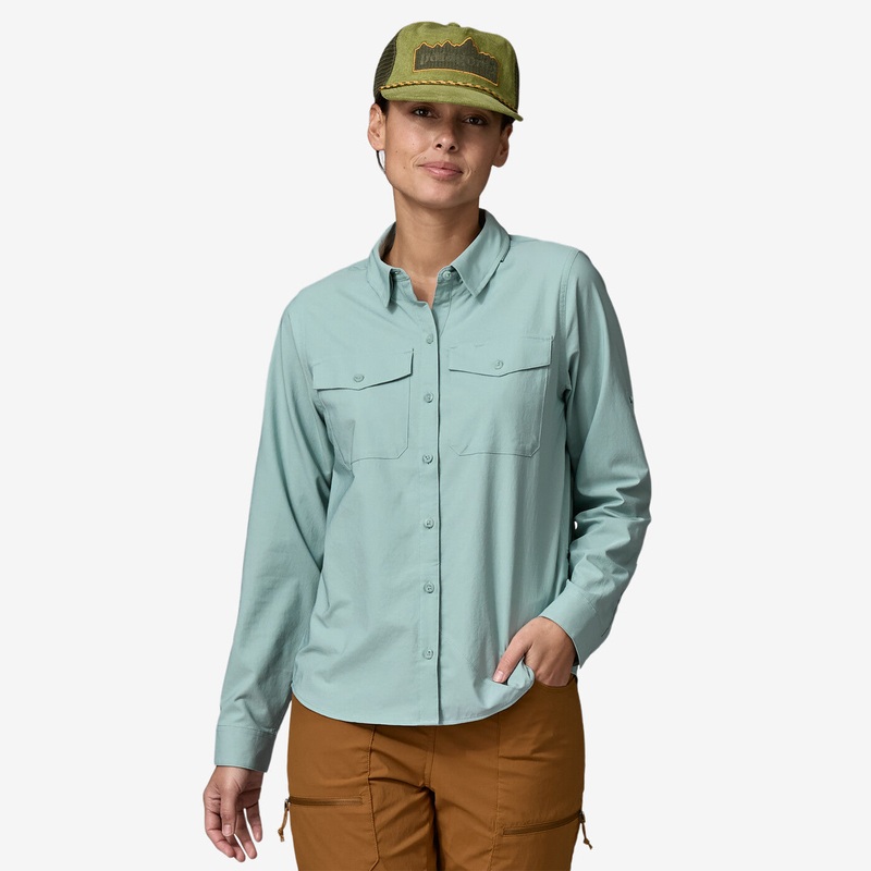 Women’s Long-Sleeved Self-Guided Sun Shirt – Thermal Blue