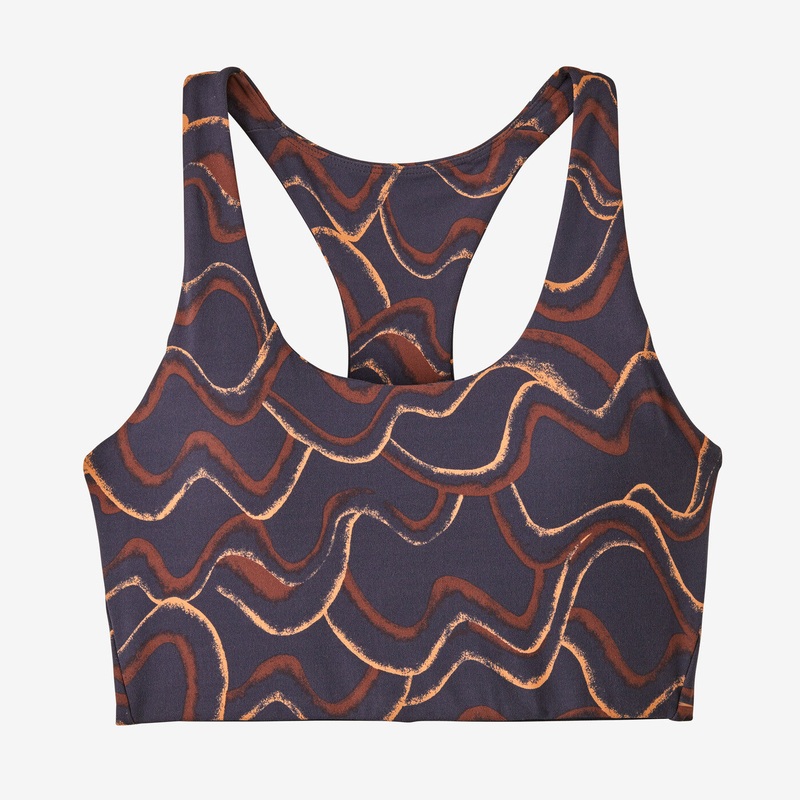 Women’s Maipo Mid-Impact Bra – Currents: Smolder Blue