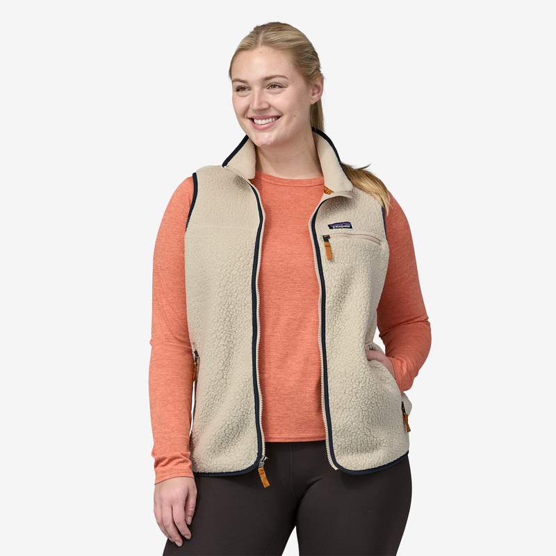 Women’s Retro Pile Fleece Vest – Pelican