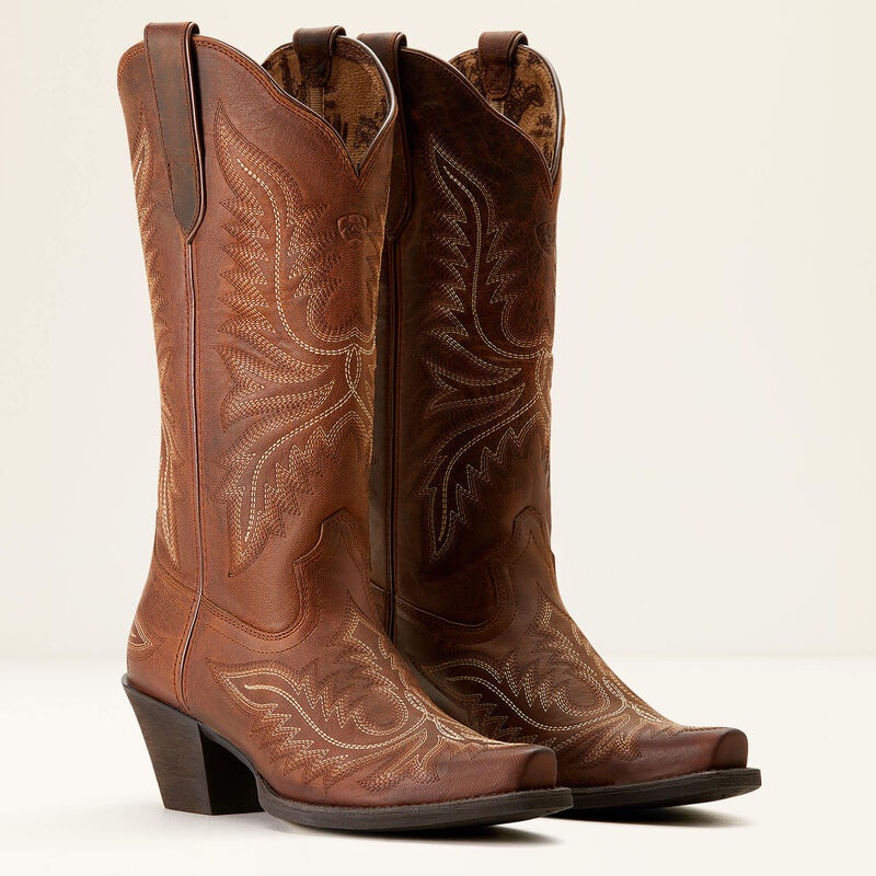 Women’s Round Up Collins Western Boot – Rafter Tan