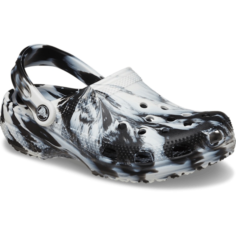Classic Marbled Clog – White/Black