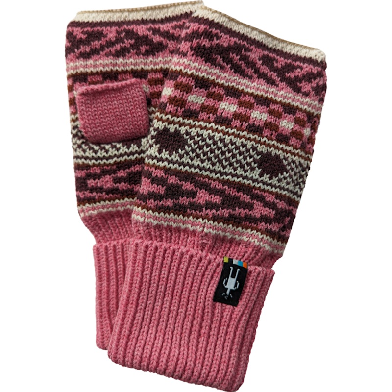 Fairisle Fleece Lined Hand Warmer – Garden Pink