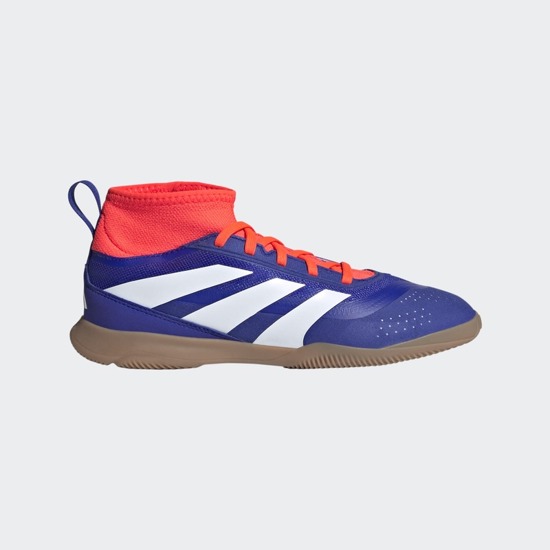 Junior Predator League Indoor Soccer Shoe – Lucid Blue/Cloud White/Solar Red