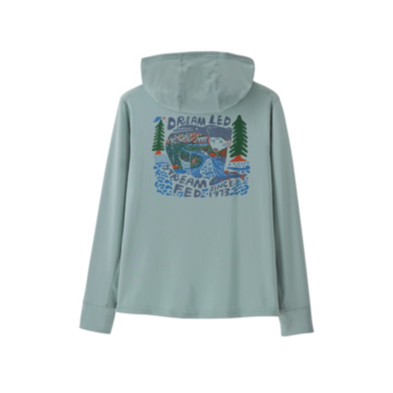 Kids’ Capilene Silkweight Hoody – Snack Country: Thermal Blue