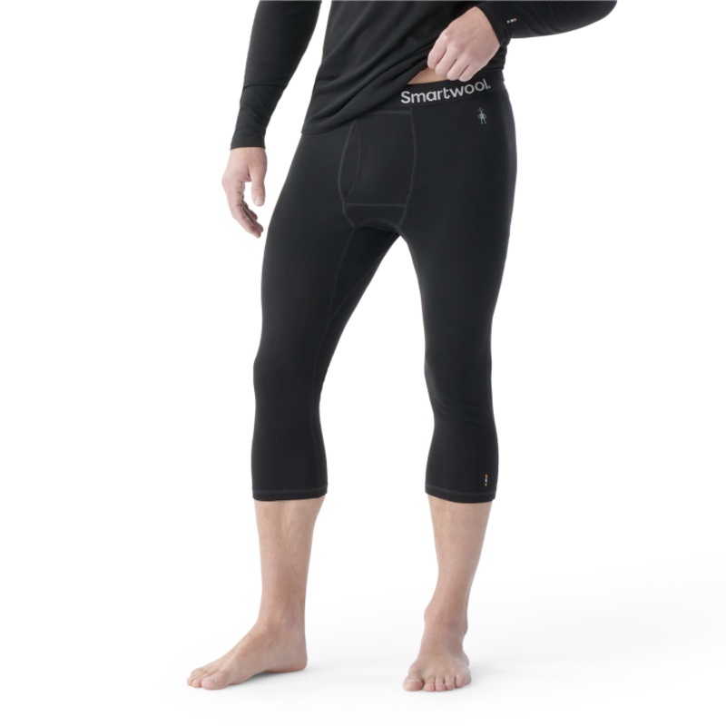 Men’s Classic All-Season Merino Base Layer 3/4 Bottom – Black