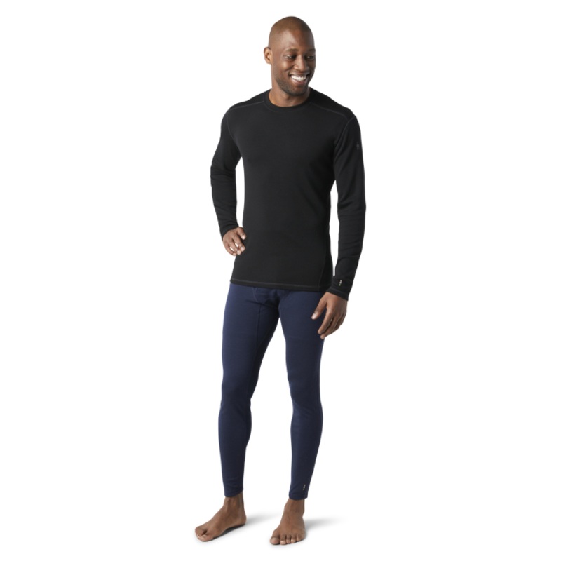 Men’s Classic Thermal Merino Base Layer Crew – Black