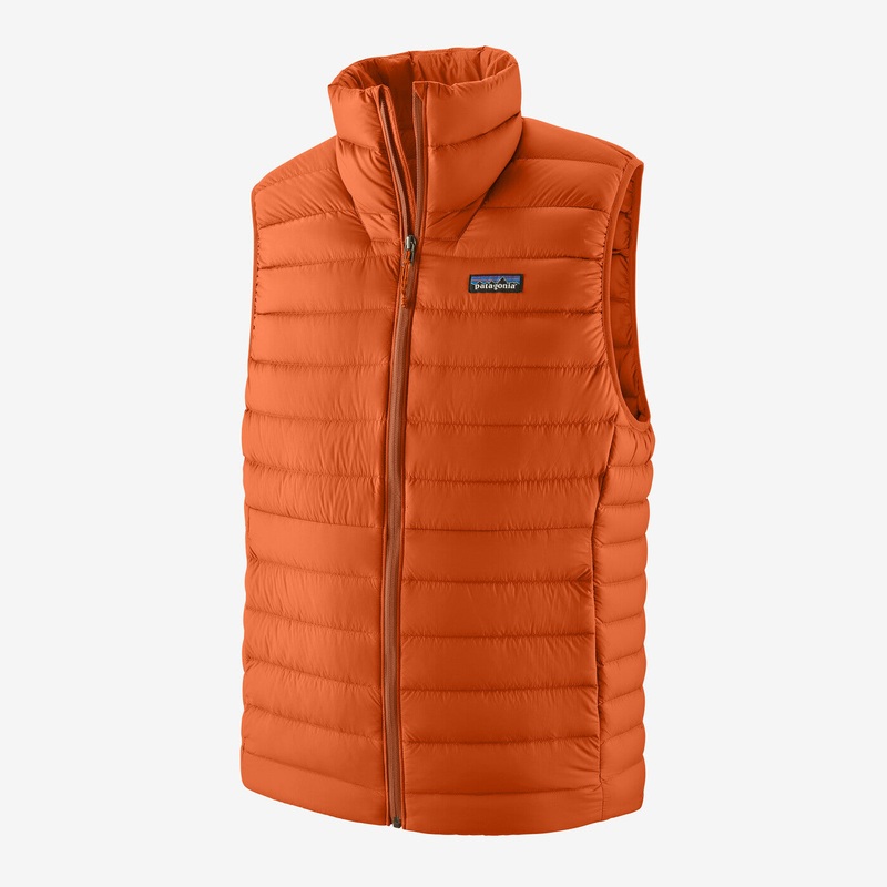 Men’s Down Sweater Vest – Redtail Rust