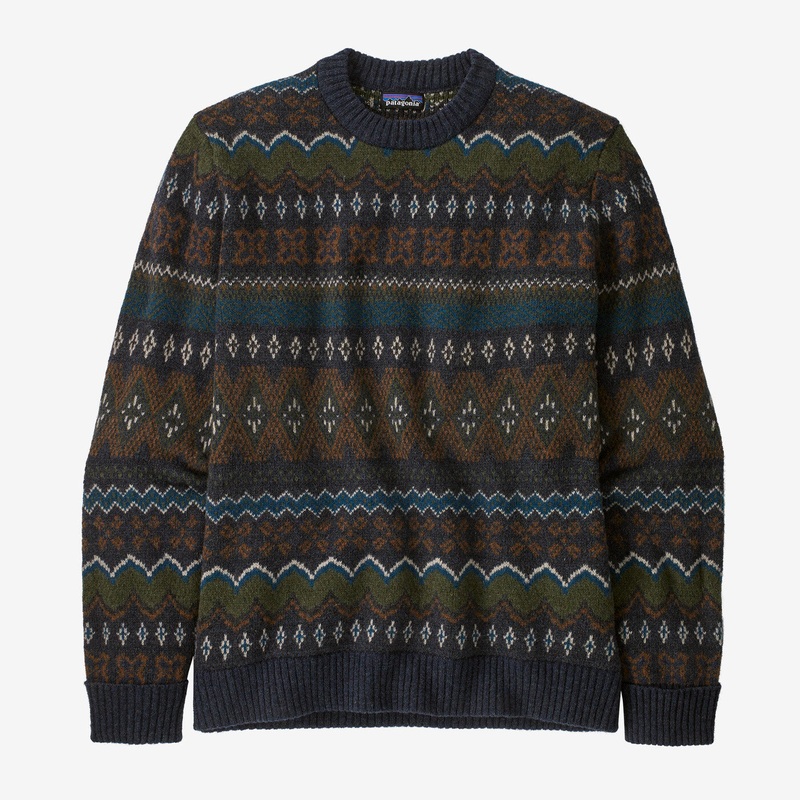 Men’s Recycled Wool-Blend Sweater – Helmsman: Smolder Blue