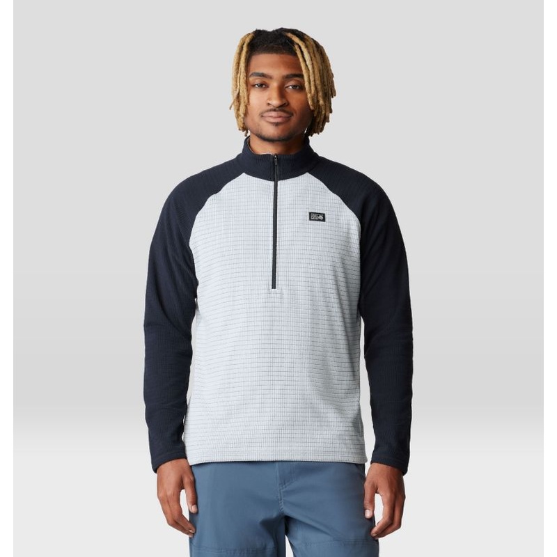 Men’s Summit Grid Half-Zip – Glacial/Black
