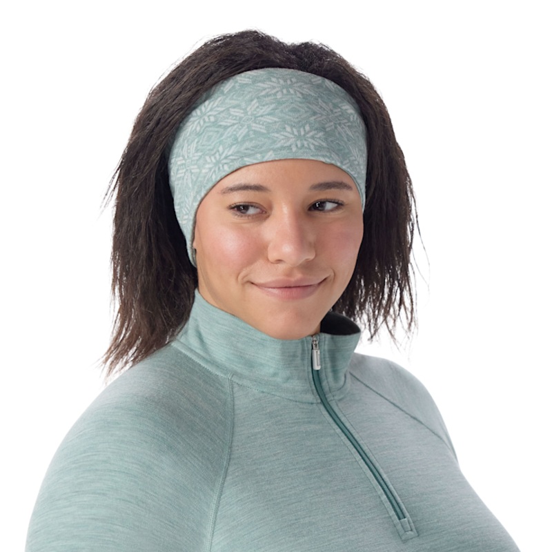 Thermal Merino Colorblock Headband – Arctic Green Digi Snow