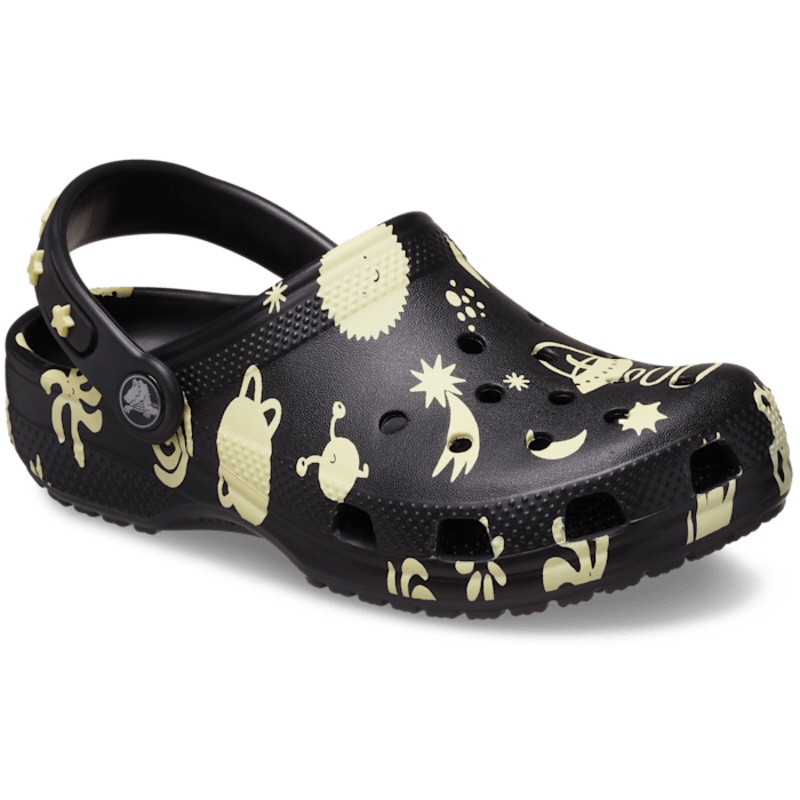 Toddler Classic Glow-in-the-Dark Space Clog – Black