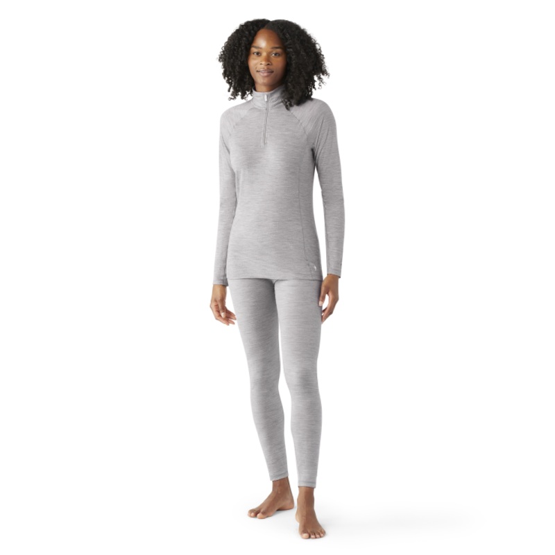 Women’s Classic All-Season Merino Base Layer Bottom – Light Gray Heather