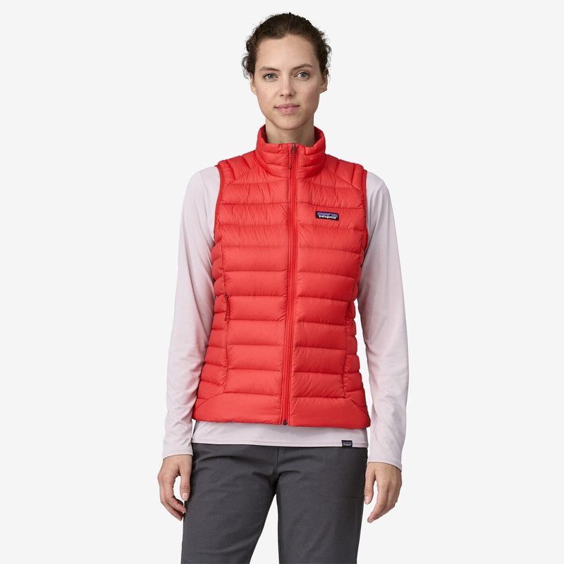 Women’s Down Sweater Vest – Madder Red