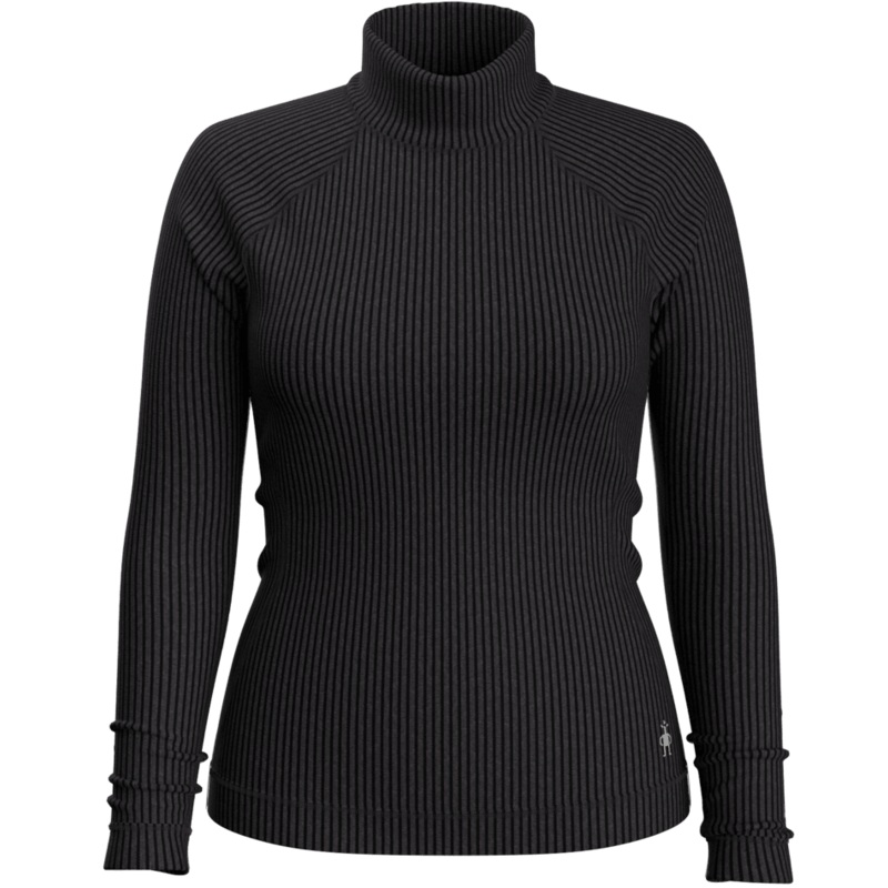 Women’s Thermal Merino Rib Turtleneck – Charcoal Heather