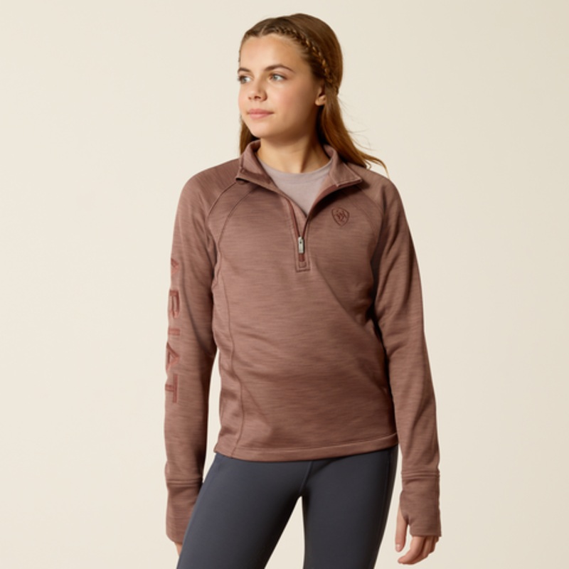 Kids’ TEK Team 1/2 Zip Sweatshirt – Twilight Mauve