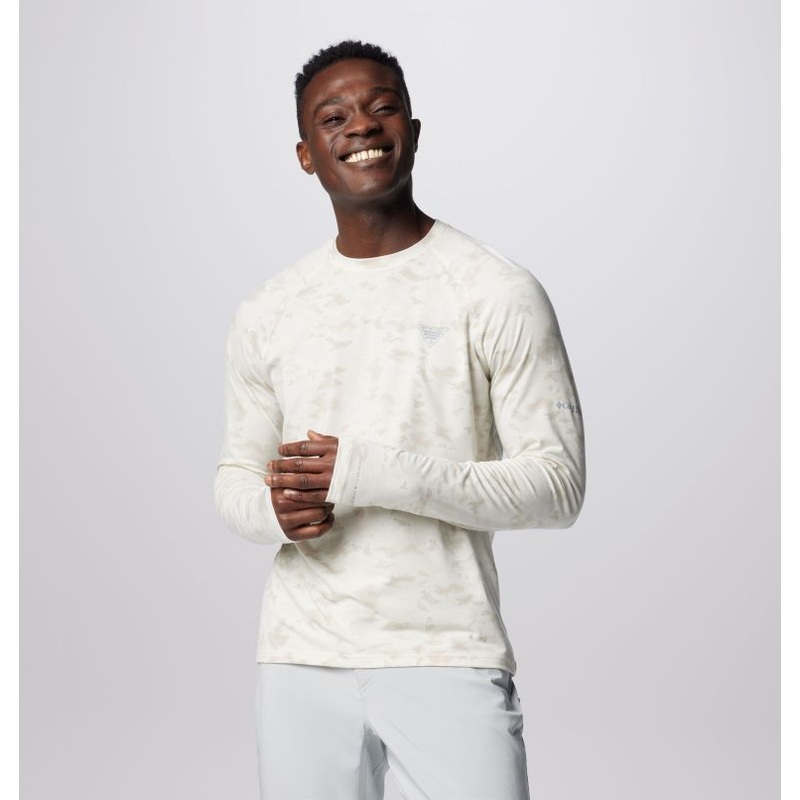 Men’s PFG Uncharted Long-Sleeve Shirt – Stone Uncharted Waters