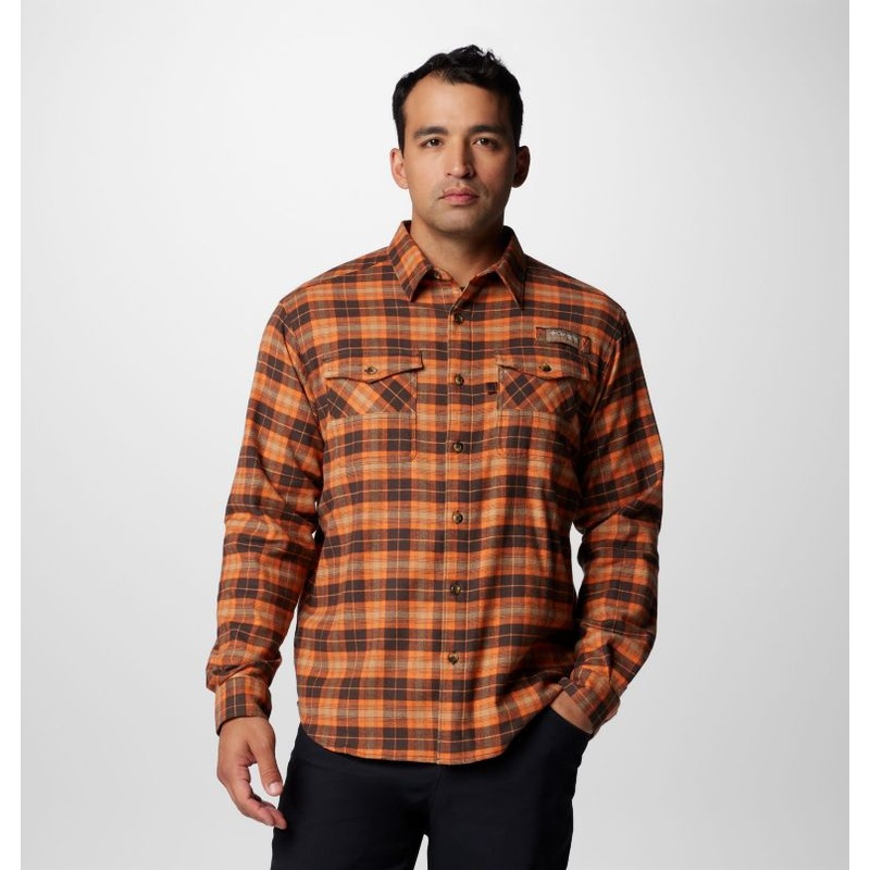 Men’s PHG Roughtail Stretch Flannel Long-Sleeve Shirt – Cordovan Ombre Tartan