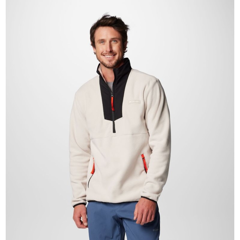 Men’s Sequoia Grove Half-Zip Fleece – Dark Stone/Black/Spicy Pulls