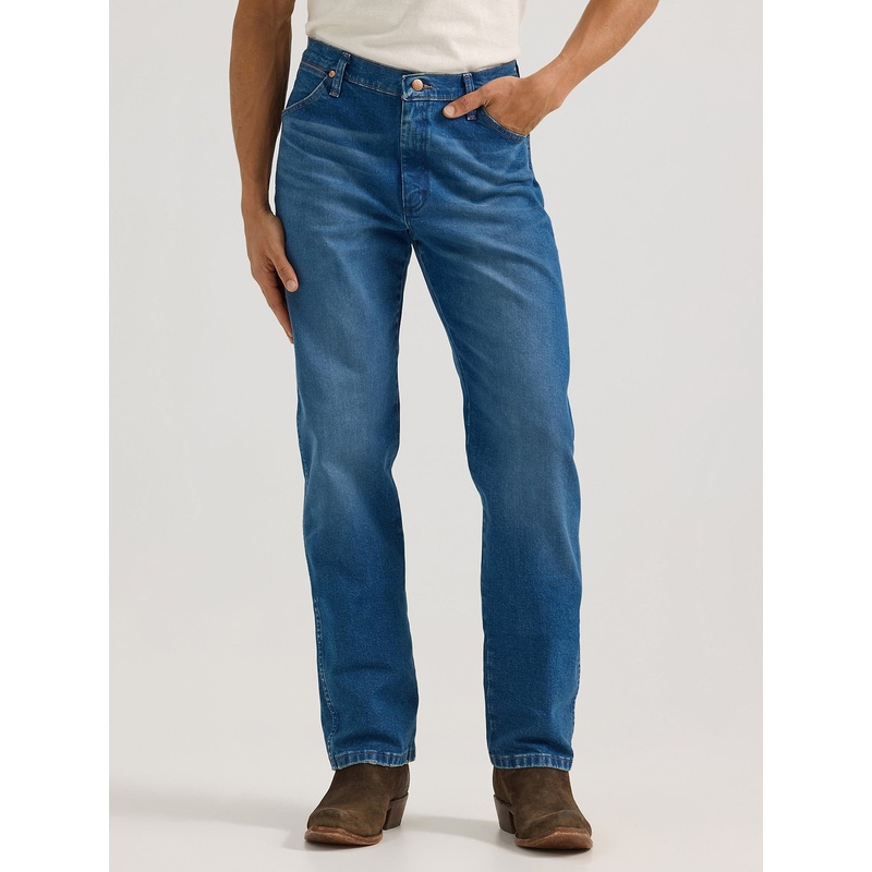 Men’s Vintage-Inspired Cowboy Cut Regular Fit Jeans – Heritage Navy