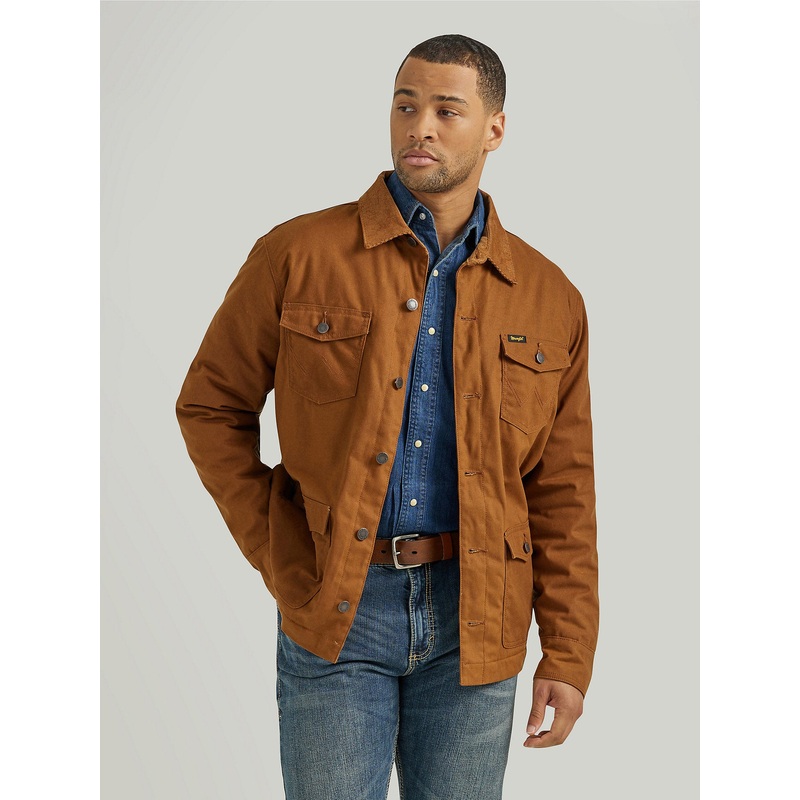 Men’s Western Lined Canvas Barn Coat – Hay Bale