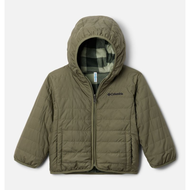 Toddler Double Trouble II Jacket – Stone Green/Safari Check