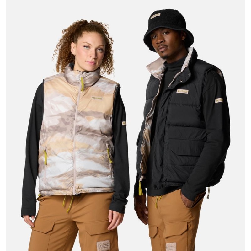 Unisex Wallowa Reversible Vest – Black/Wallowa Mtns Print