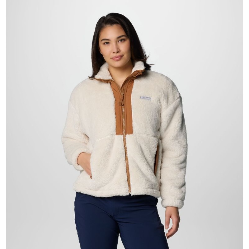 Women’s Boundless Discovery Sherpa Full-Zip II Jacket – Chalk/Camel Brown