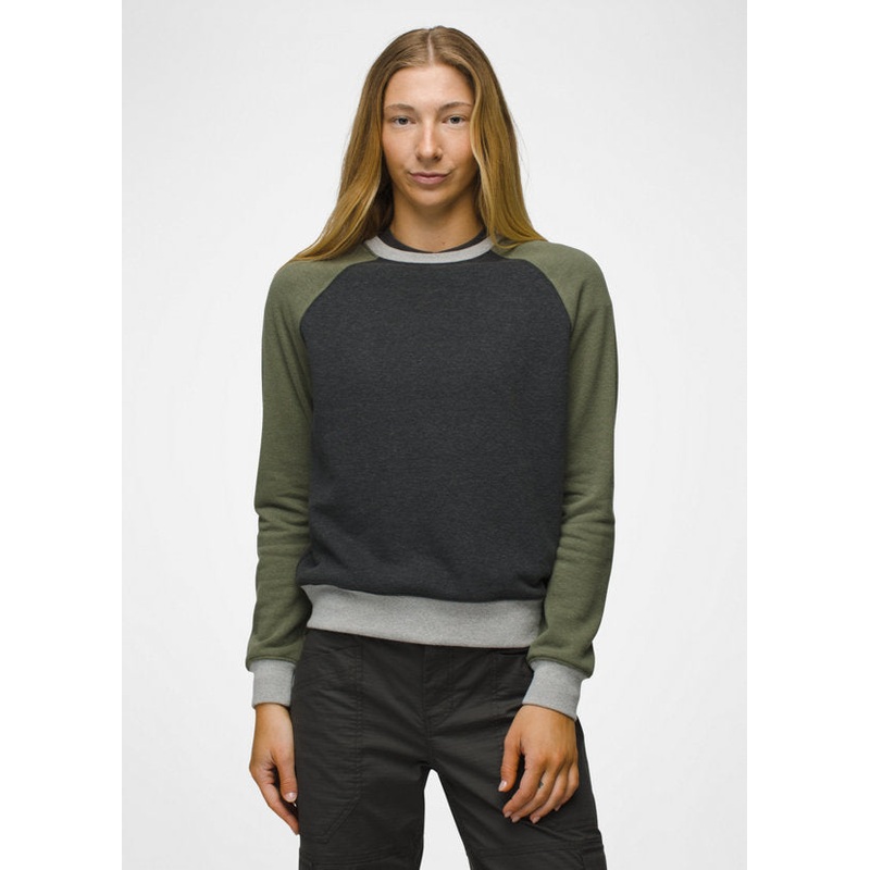 Women’s Cozy Up Sweatshirt – Rye Green Block