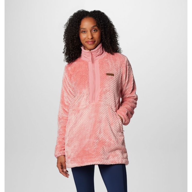 Women’s Fire Side Quarter-Zip II Fleece Pullover- Pink Agave