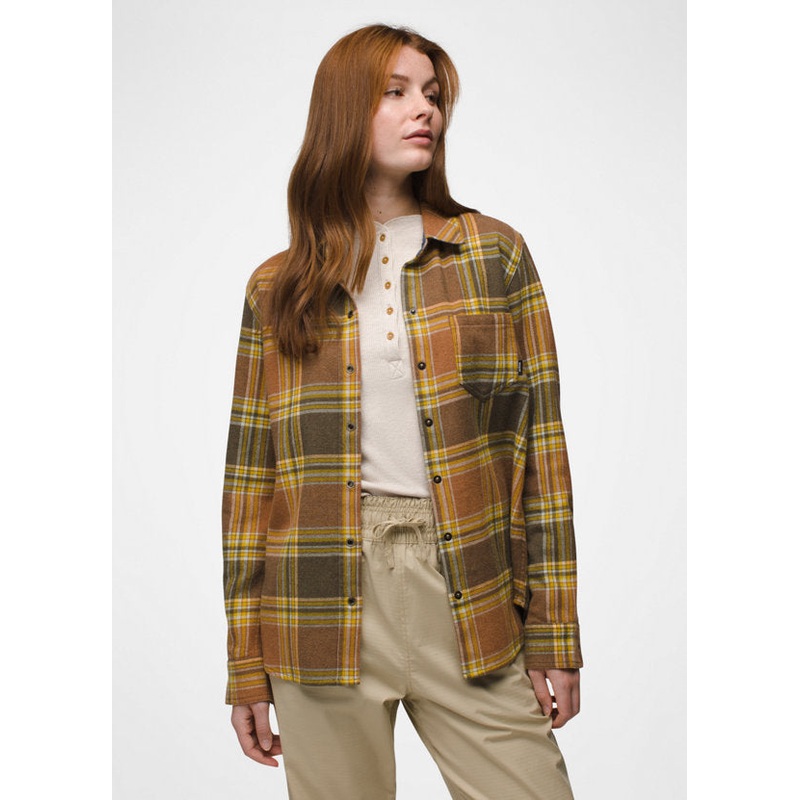 Women’s Golden Canyon Flannel – Rye Green