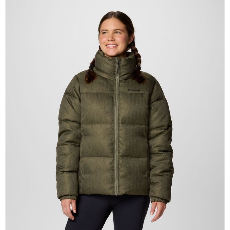 Women’s Puffect Herringbone Jacket – Stone Green Herringbone