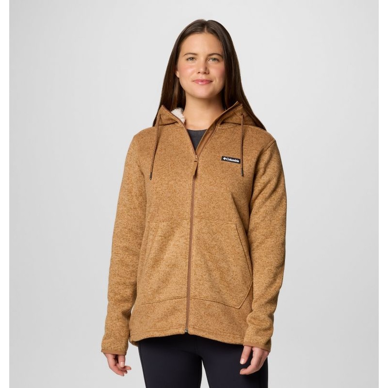 Women’s Sweater Weather II Sherpa Full-Zip Jacket – Camel Brown Heather